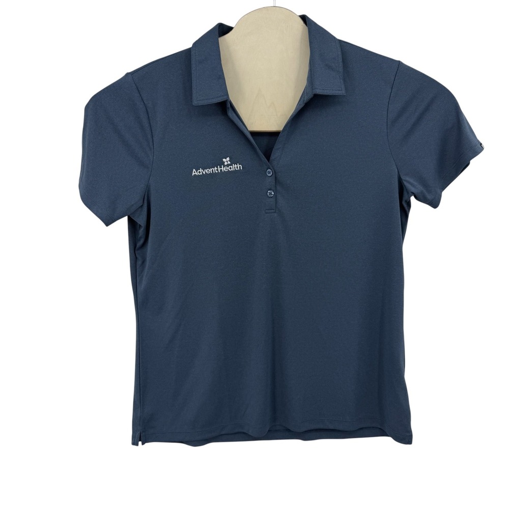 Travis Mathew Womens XL Navy Blue AdventHealth Polo Shirt Short Sleeve TM1WX002